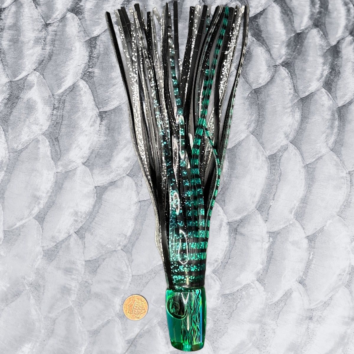 9in Abyssal Slant Trolling lure color #4- Emerald Tinker