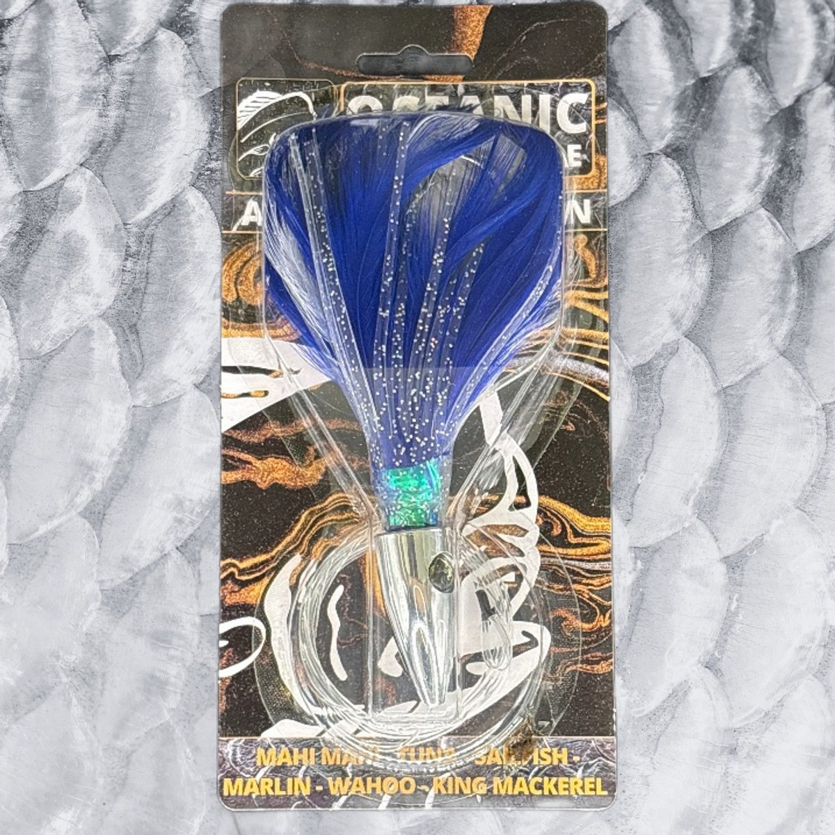 Mahi Feather 6” Blue White