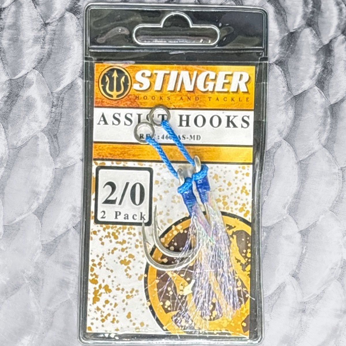 2/0 Assist Hook Blue Braid