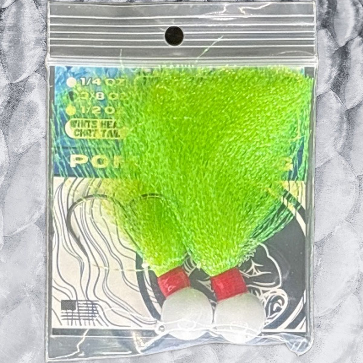 Pompano Jig (11) 3/8oz Wht/Chart