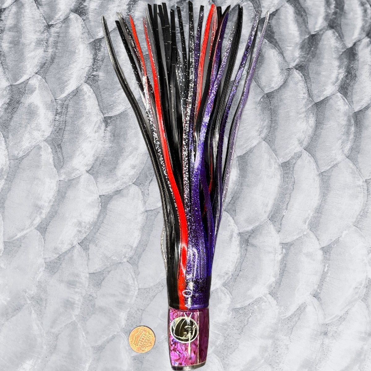 9in Abyssal Slant Trolling lure color #5- Midnight Purple