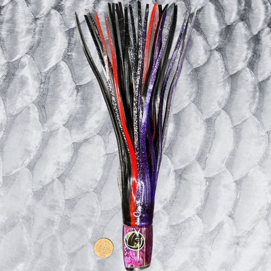 9in Abyssal Slant Trolling lure color #5- Midnight Purple