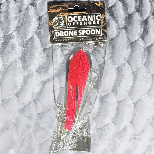 55 Pink on Silver Drone Spoon