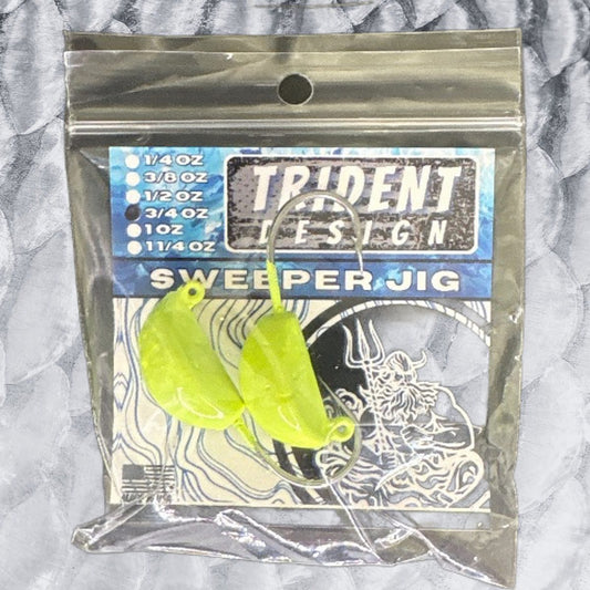 Sweeper Jig Chartreuse (10)  3/4oz