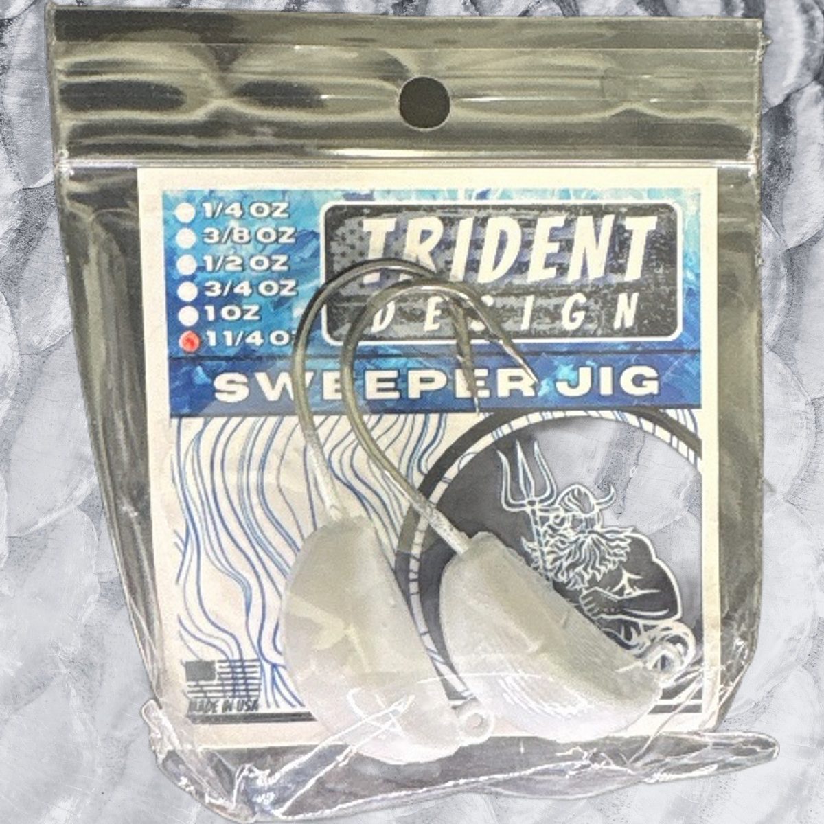 Sweeper Jig White (18)  1 1/4oz