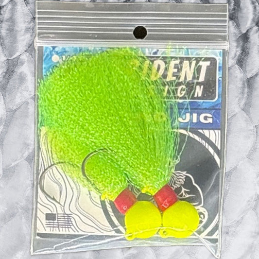Pompano Jig (5) 3/8oz Chartreuse