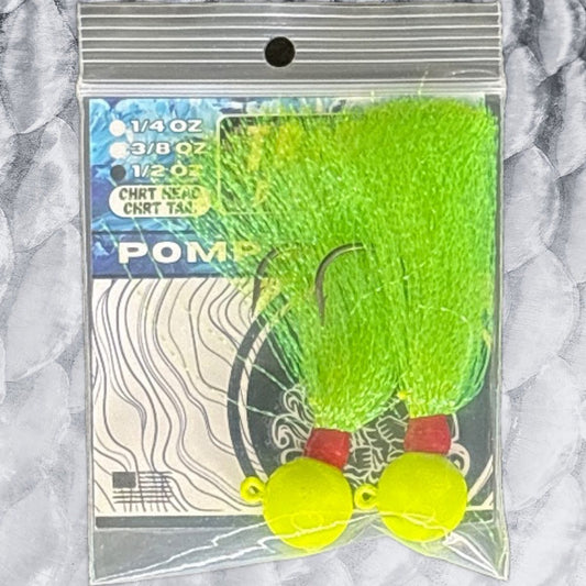 Pompano Jig (6) 1/2oz Chartreuse